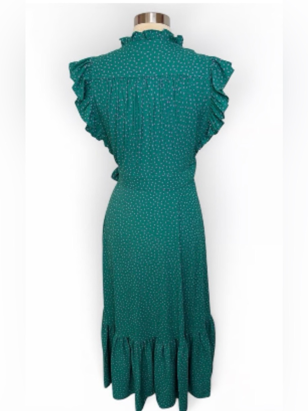 NWOT Kate Spade Poolside Ruffle Dot Wrap Dress Sz 2 - Picture 8 of 11